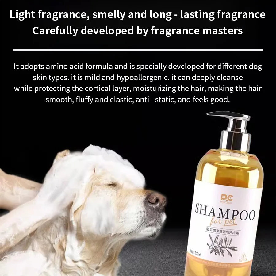 PETCLEAR Dog Shampoo, 500 ml Pump Bottle