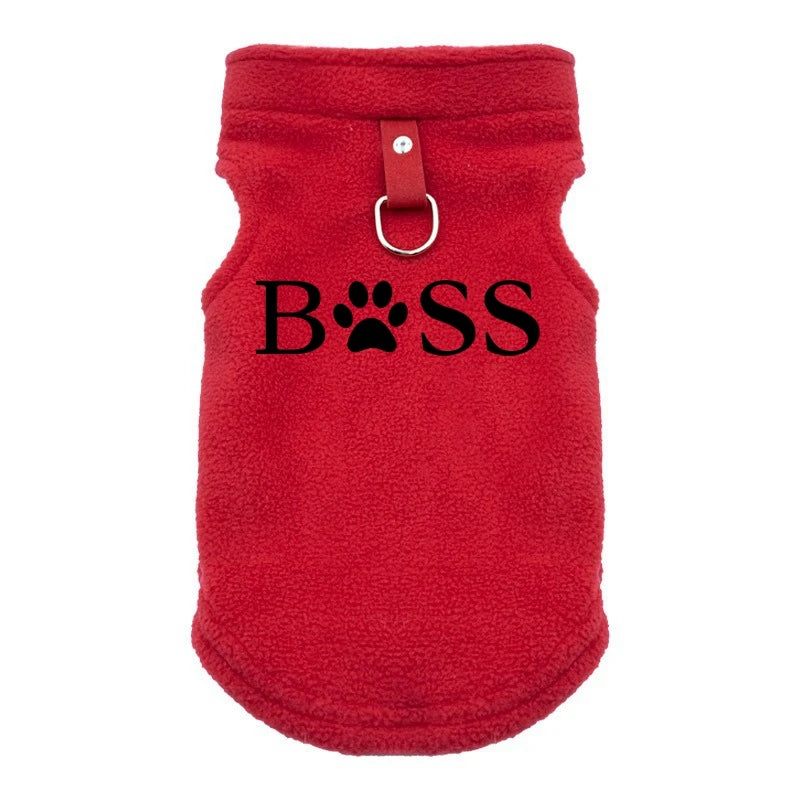 Fleece Pet Vest with Rounded Hem