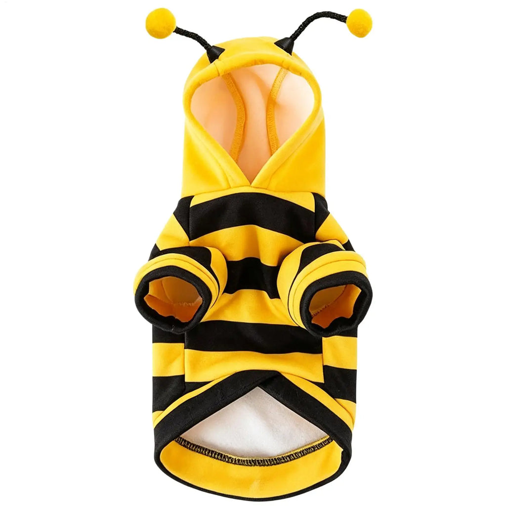 Striped Bee Costume Hoodie for Cats & Small Dogs