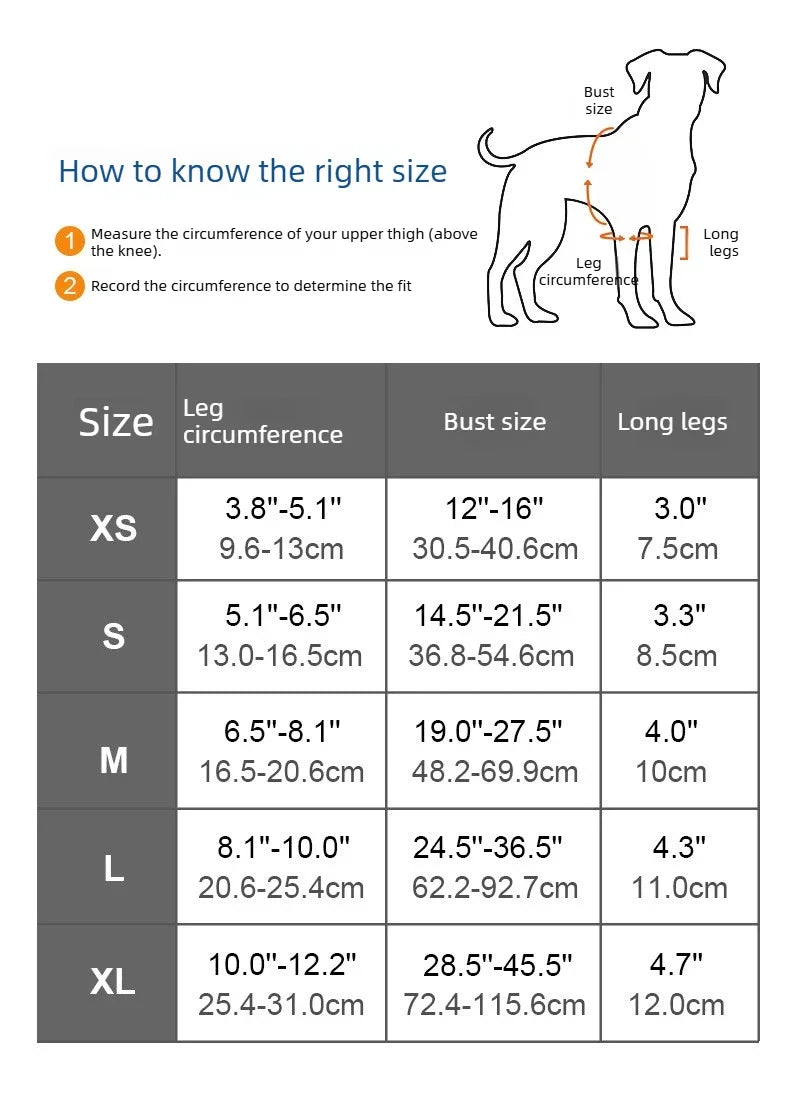 Dog Leg Wraps and Connected Paw Covers, Six Styles