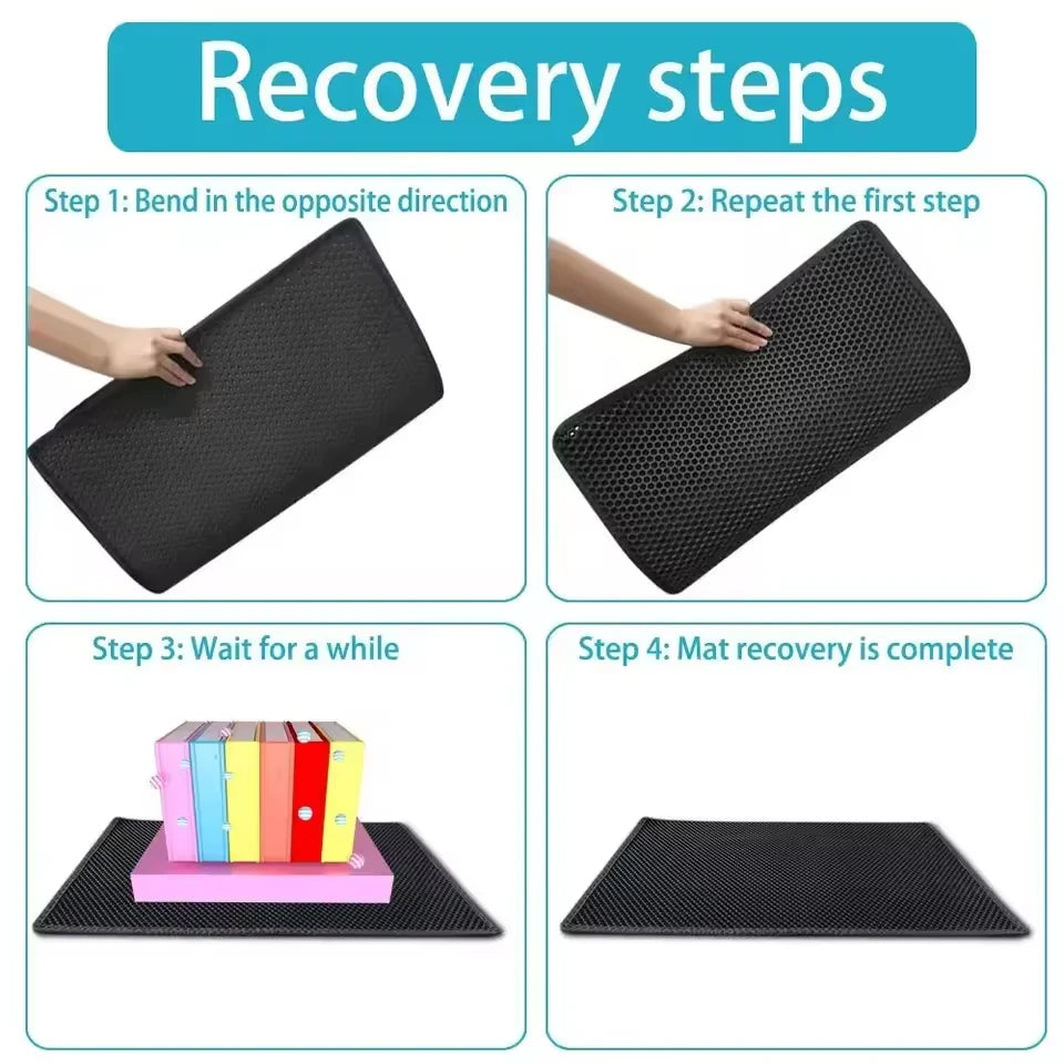 Double-Layer Honeycomb Cat Litter Mat