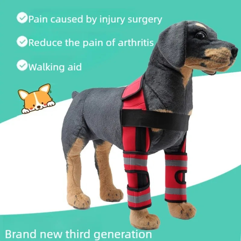 Dog Front-Leg Brace Set with Connecting Straps