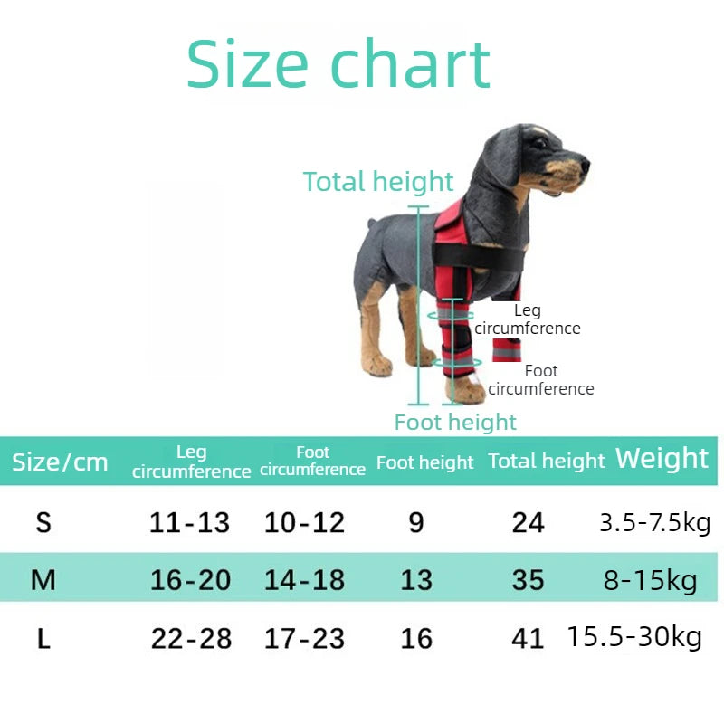 Dog Front-Leg Brace Set with Connecting Straps