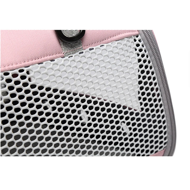 Compact Small-Pet Carrier with Clear Window & Mesh Sides