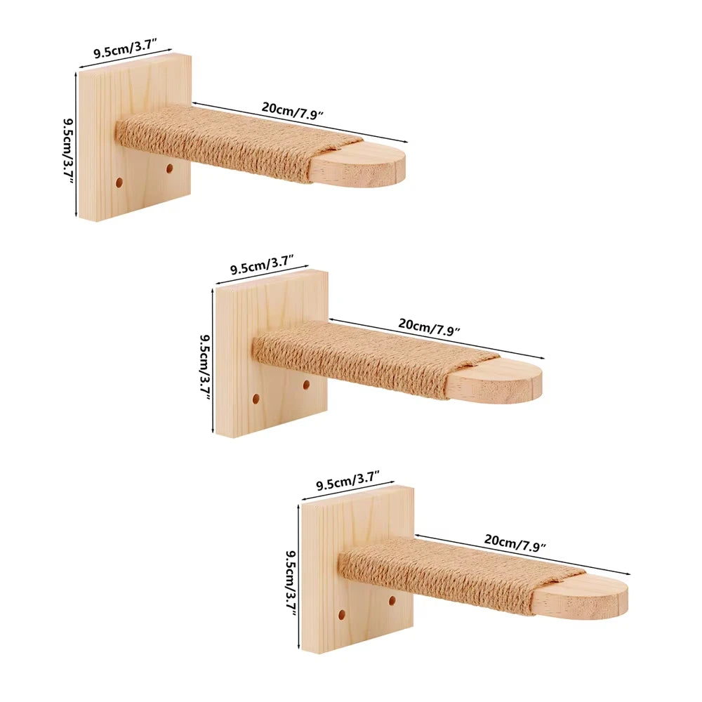 Wall-Mounted Cat Shelves, Steps & Lounging Options