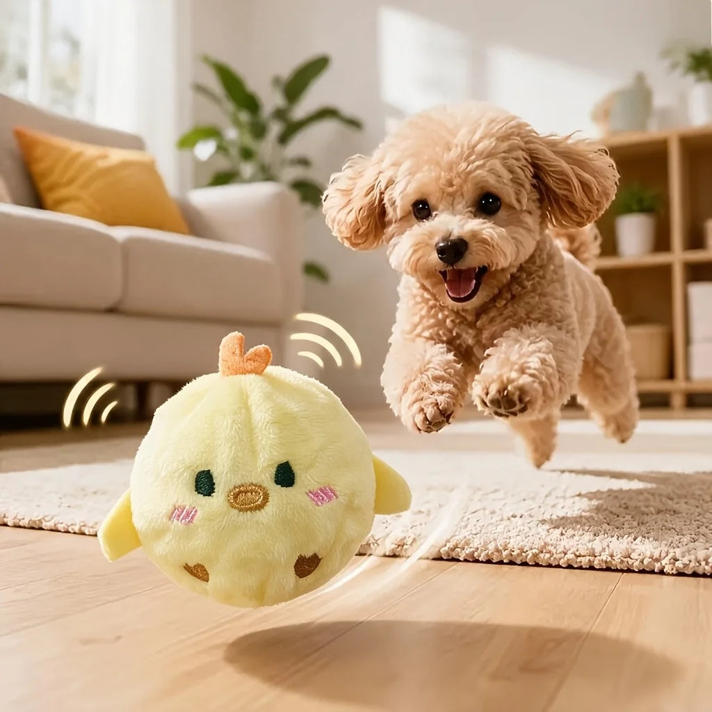 Yellow Chick Squeaky Ball Dog Toy