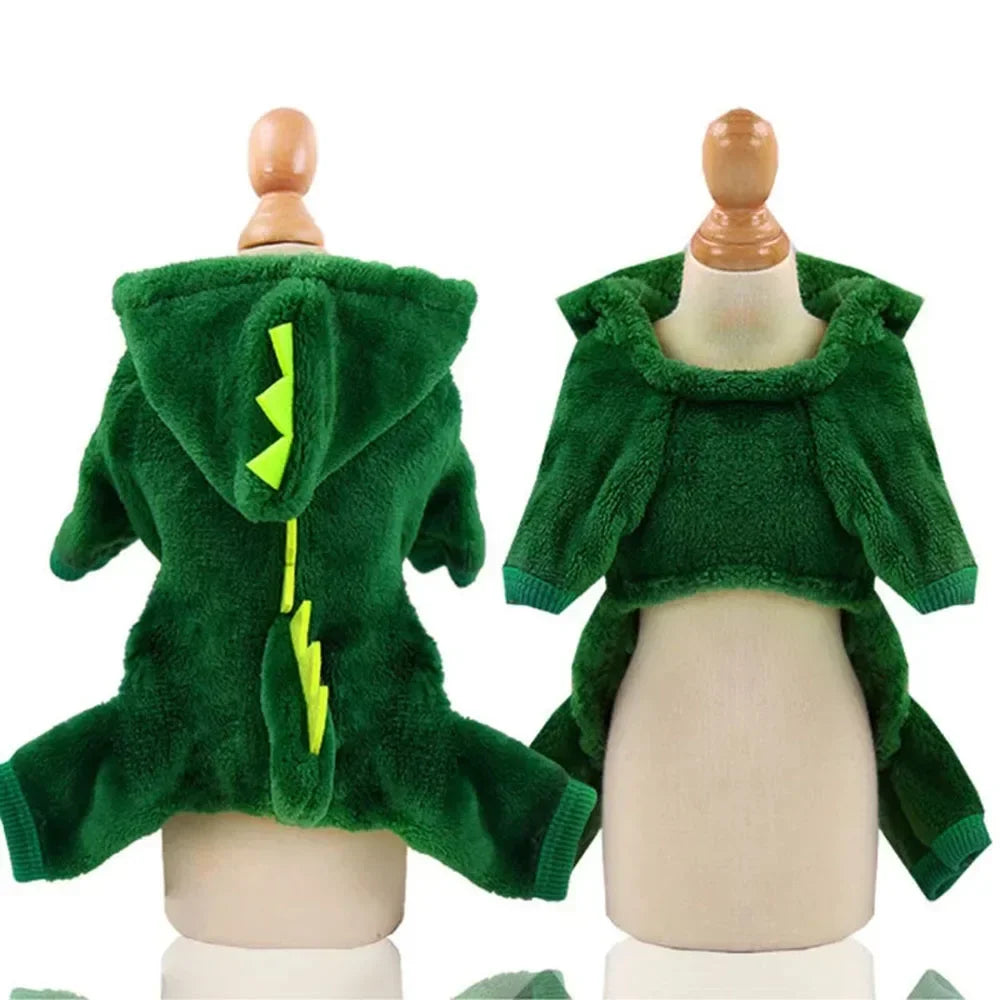 Fleece Dinosaur Pet Hoodie