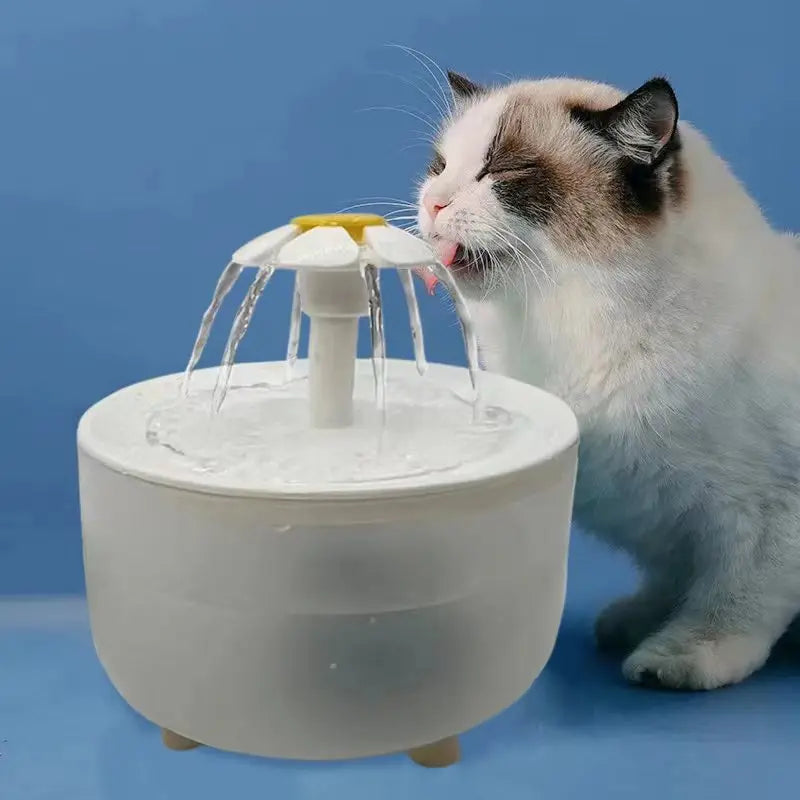 1.2L Compact Pet Water Fountain, Lotus & Spout Styles