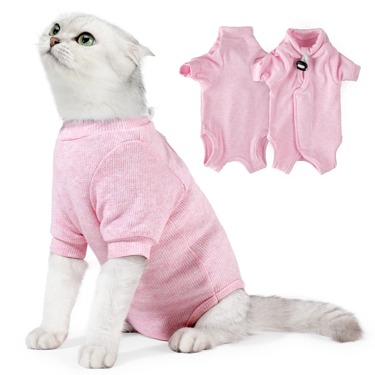 Solid-Color Cat Recovery Suit