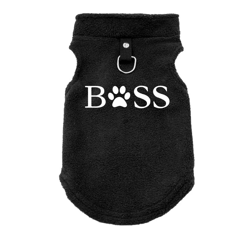 Fleece Pet Vest with Rounded Hem