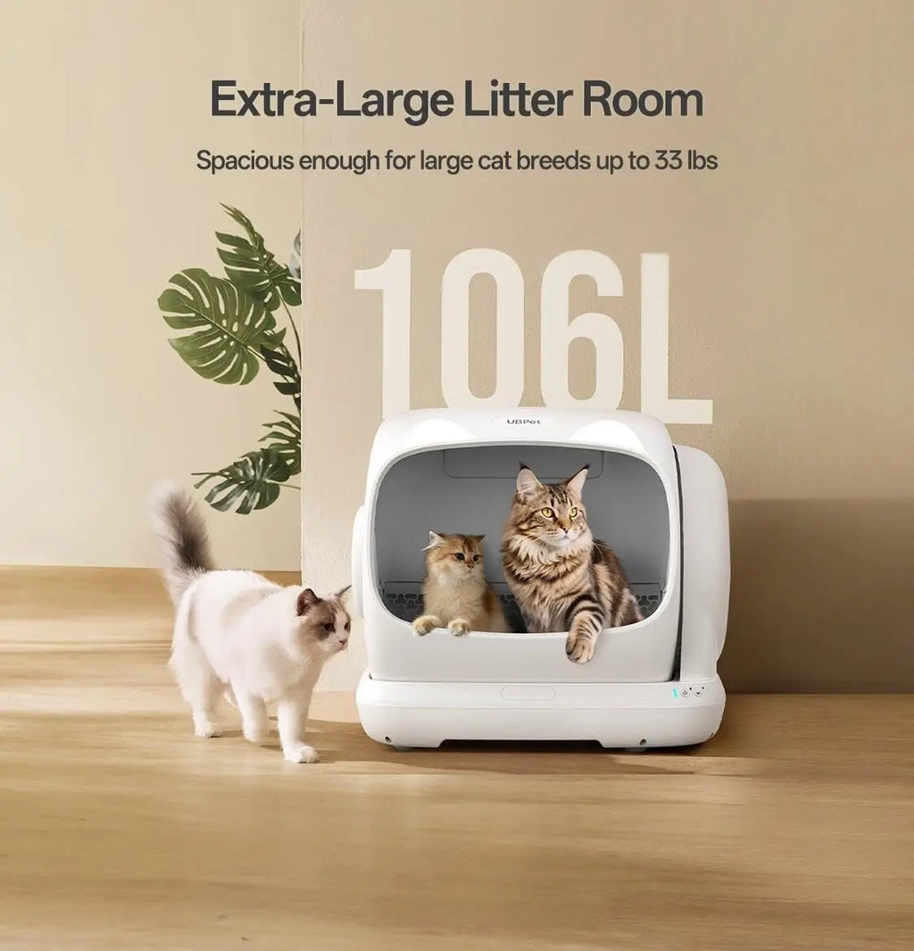 Open-Front Self-Cleaning Cat Litter Box with App Control