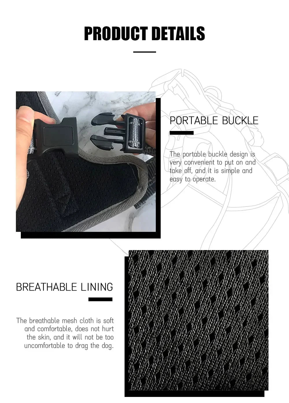 Printed Dog Harness & Coordinating Walking Accessory Set