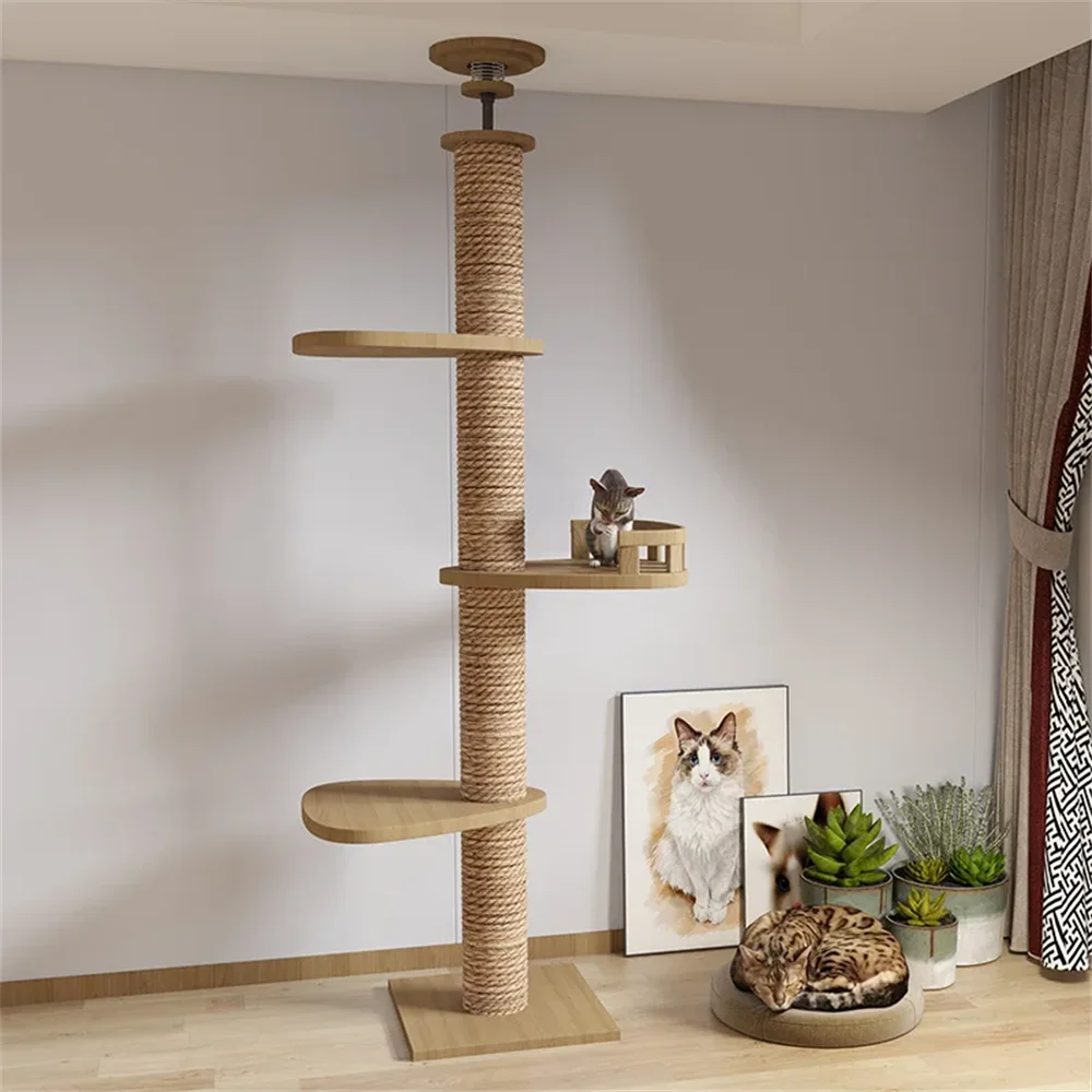 Adjustable Floor-to-Ceiling Cat Tower, 250–270 cm