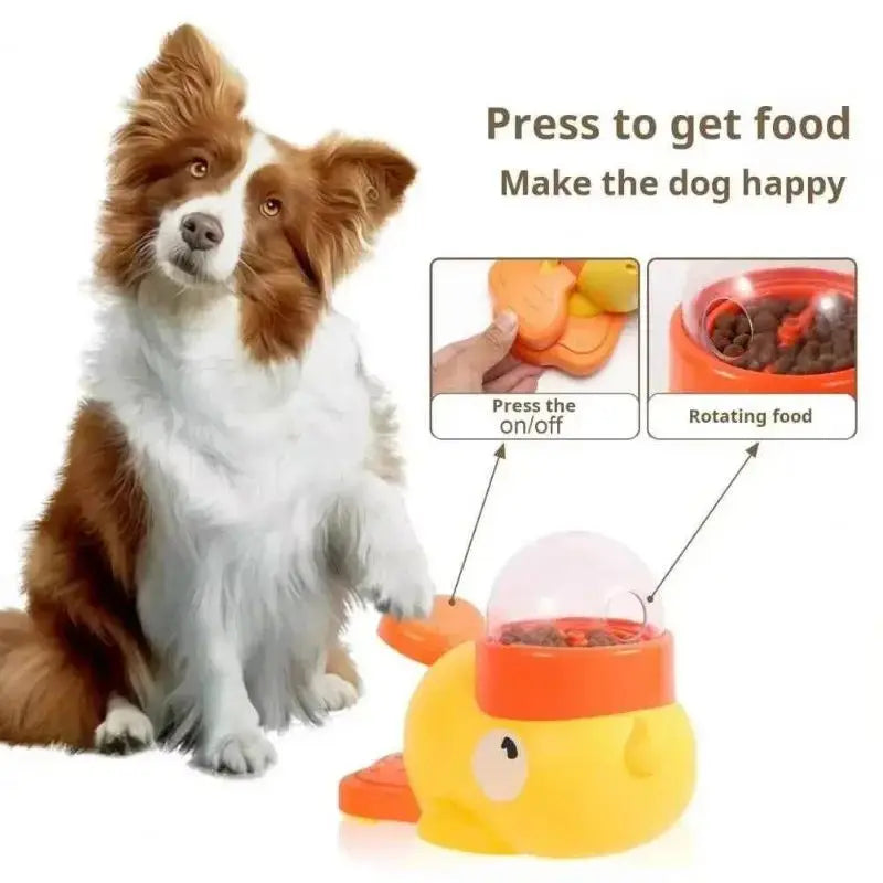 Duck-Shaped Dog Treat Dispenser Toy