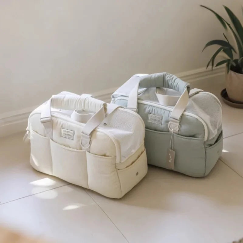 Cotton Pet Carrier Shoulder Bag for Cats & Small Dogs