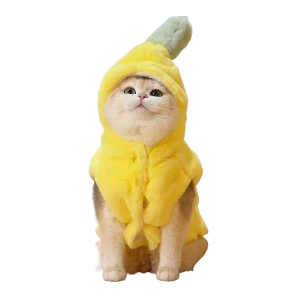 Plush Banana Hooded Pet Costume