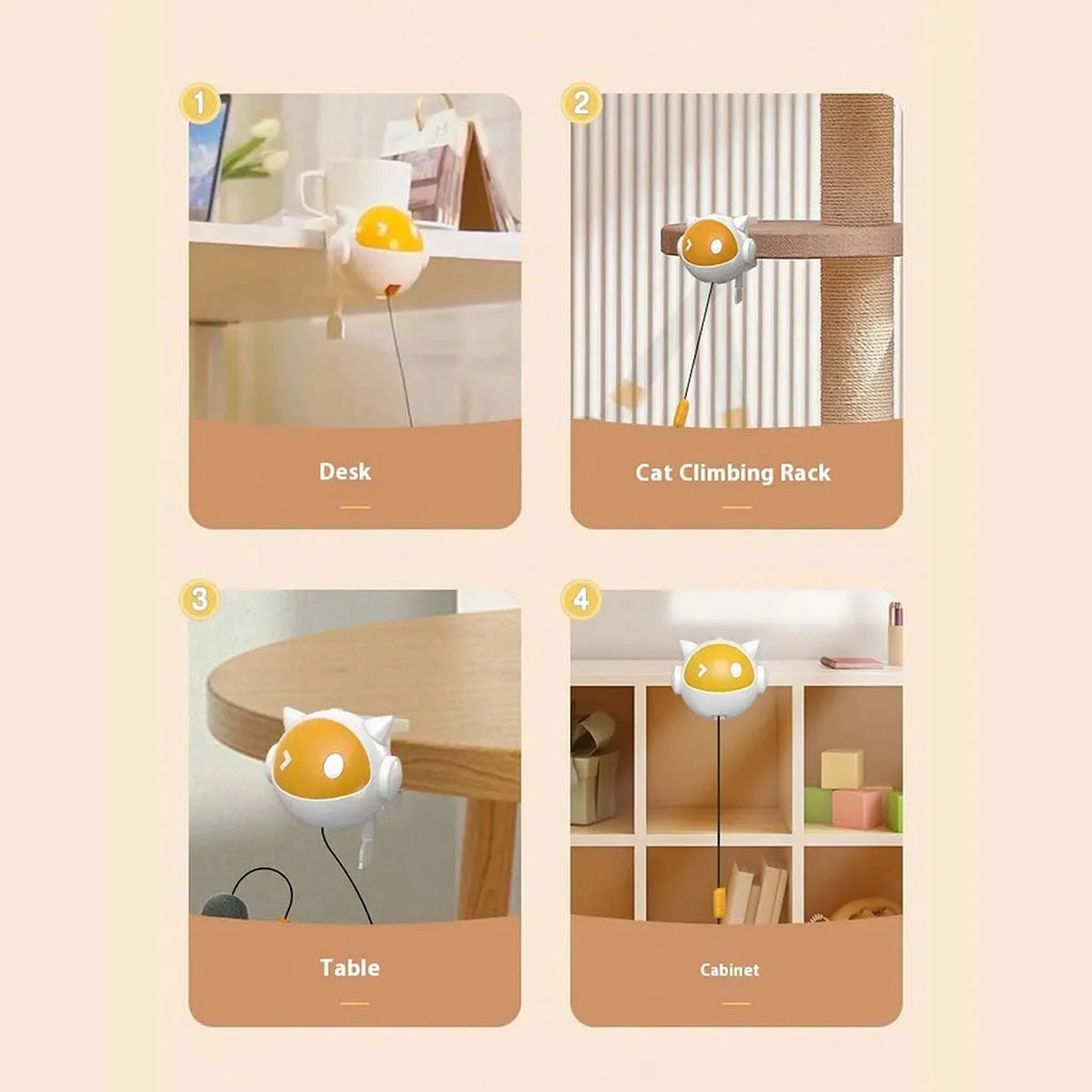 Automatic Up-and-Down Cat Toy with Table Clamp