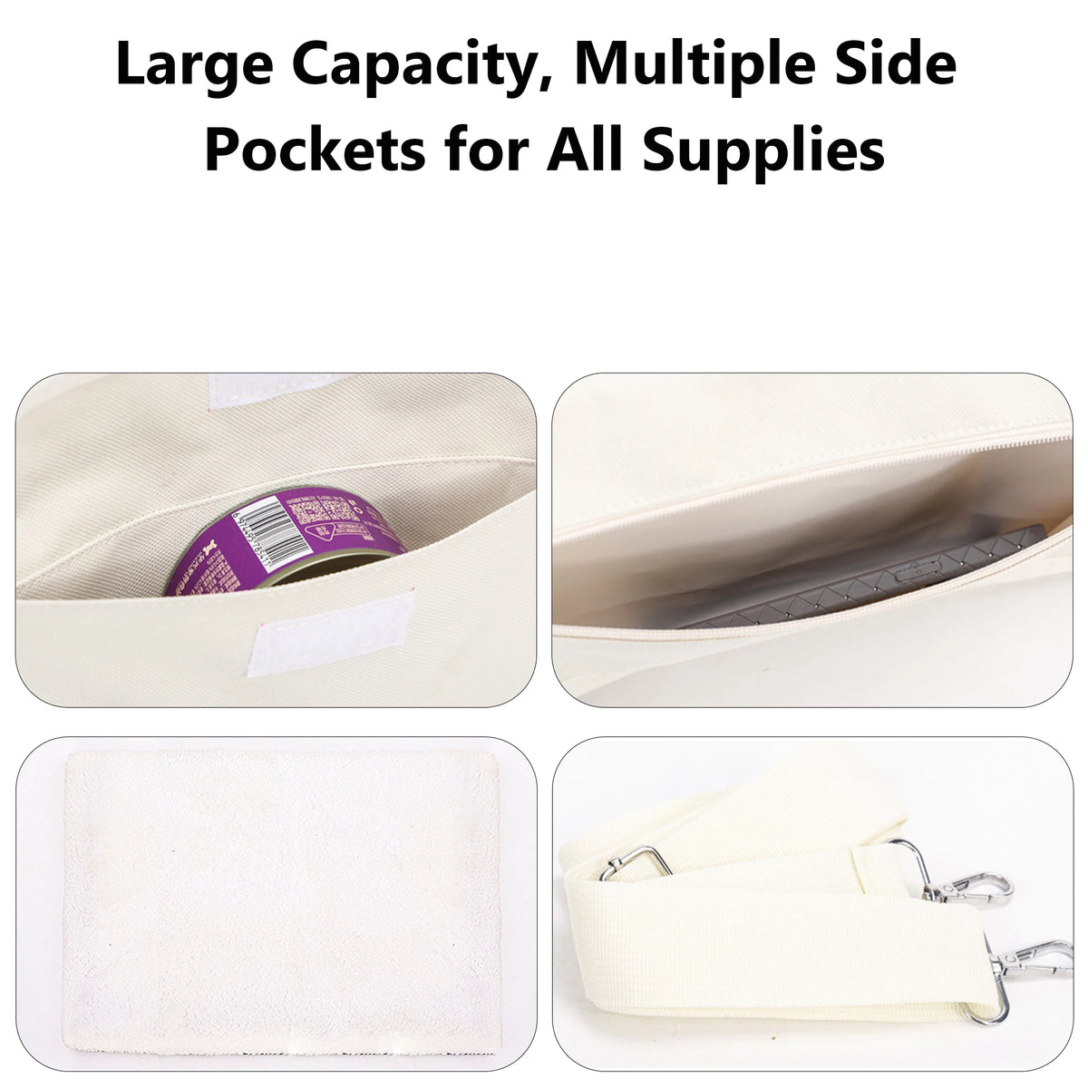 Detachable Rolling Cat Carrier with Mesh Panels