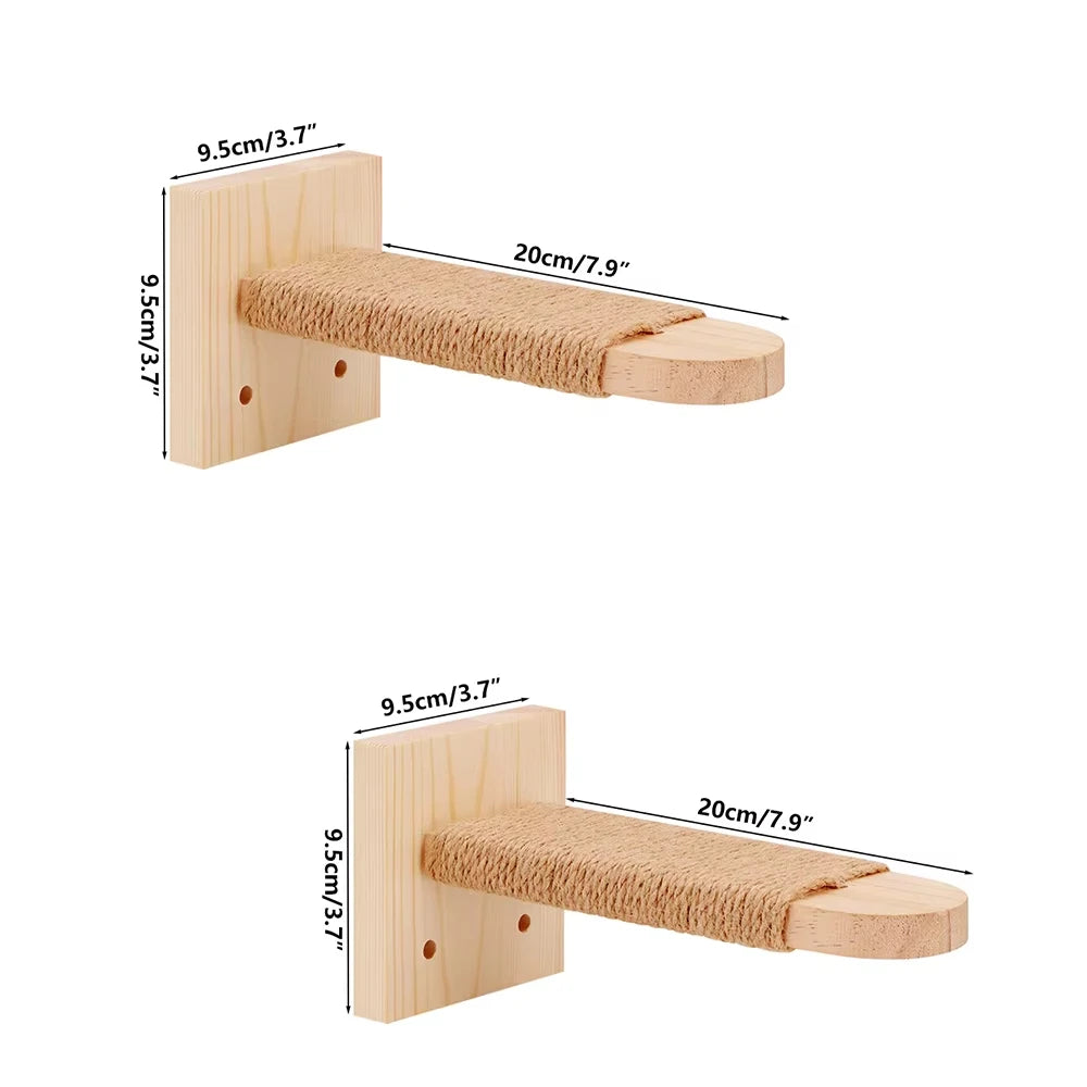 Wall-Mounted Cat Shelves, Steps & Lounging Options