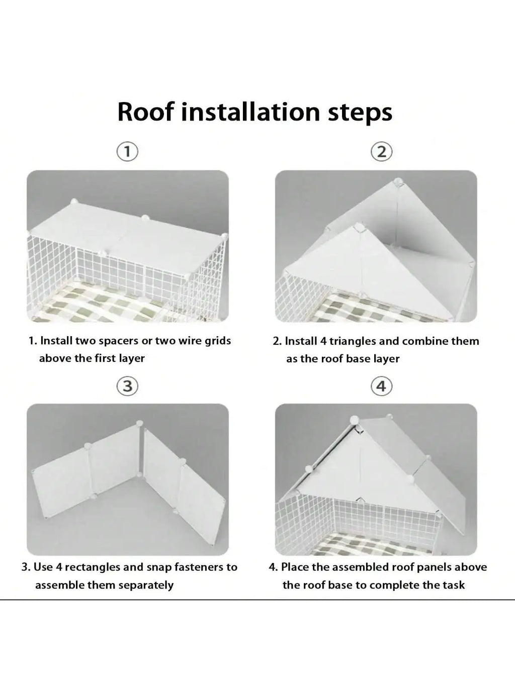 White Modular Indoor Dog Playpen, DIY Panel Enclosure