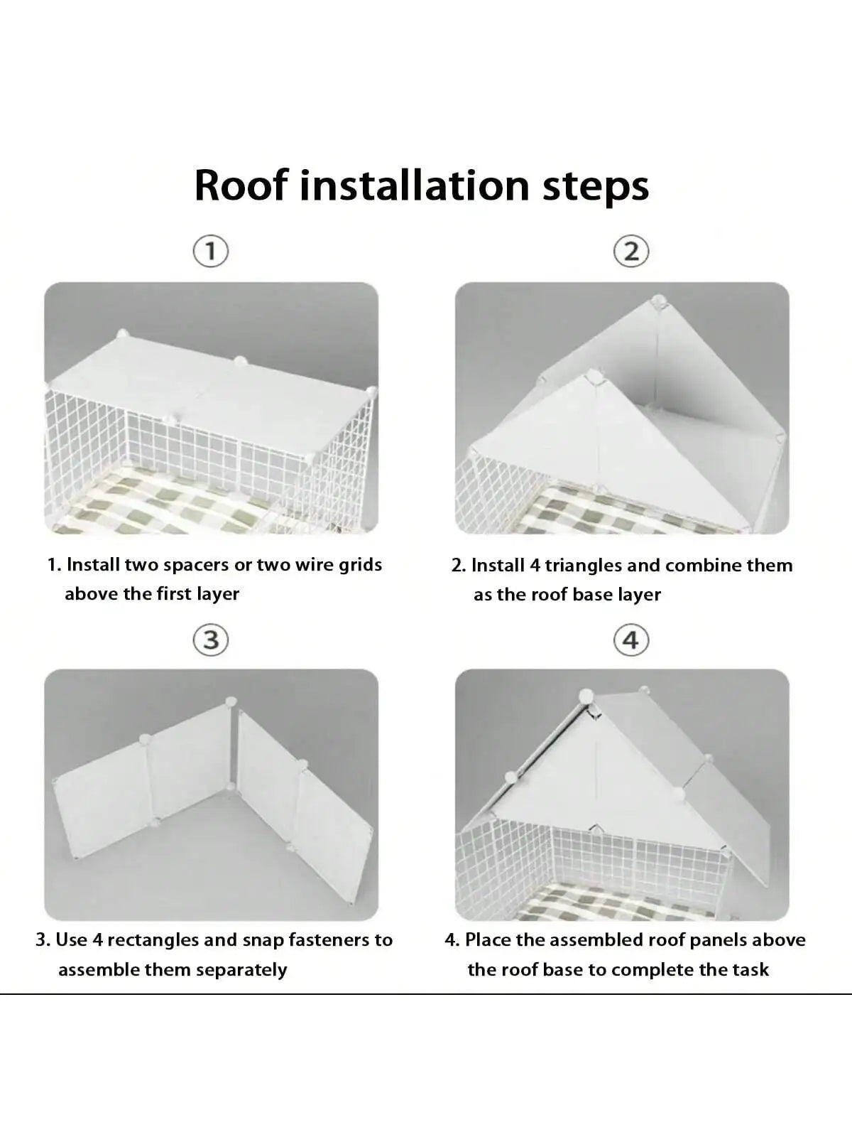 White Modular Indoor Dog Playpen, DIY Panel Enclosure
