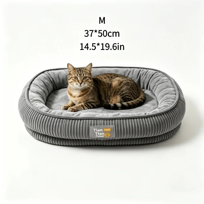 Oval Bolster Bed for Dogs & Cats