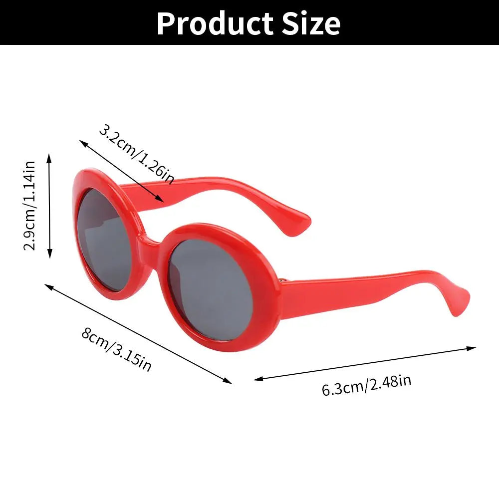 Round-Frame Pet Photo Glasses, Eyewear or Strap Option