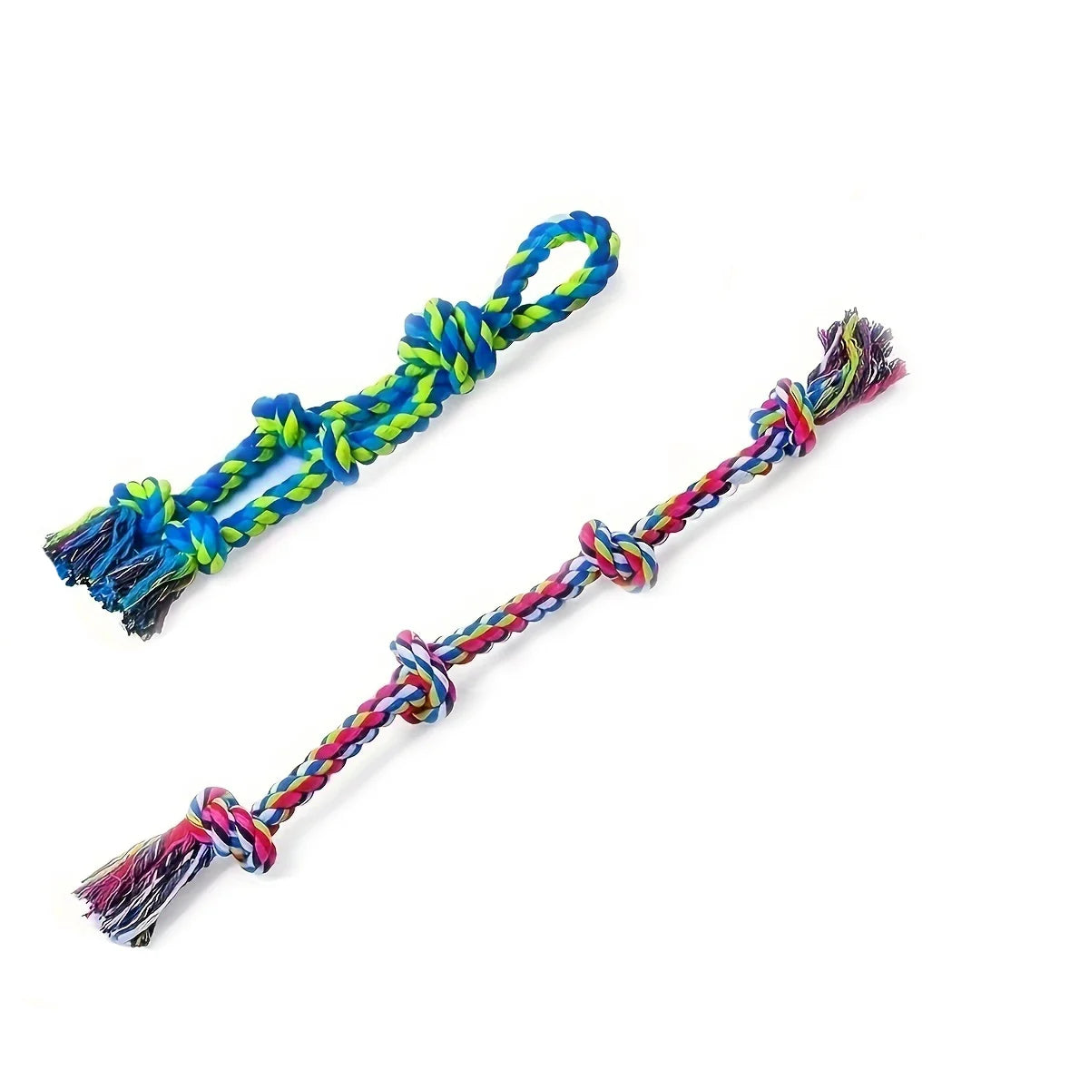 Knotted Rope Dog Tug Toy, One- & Two-Piece Options