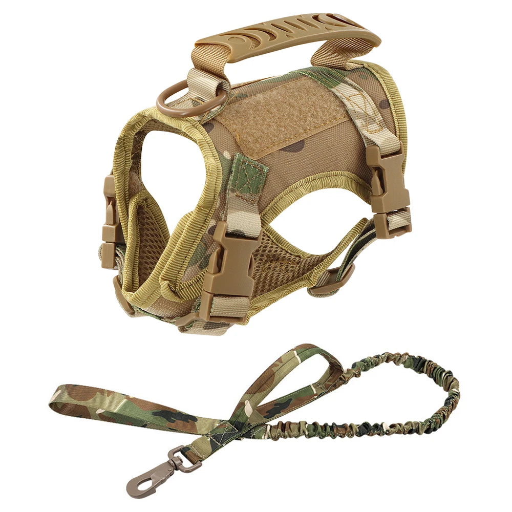 Adjustable Tactical-Style Pet Harness & Set Options