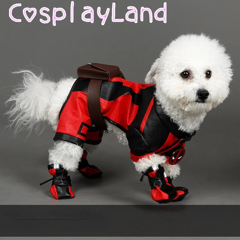 Red & Black Superhero Pet Costume