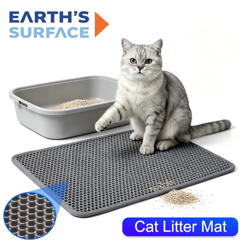 Double-Layer Honeycomb Cat Litter Mat