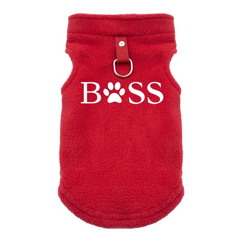 Fleece Pet Vest with Rounded Hem