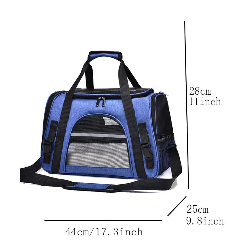 Soft-Sided Pet Carrier with Top Access & Shoulder Strap