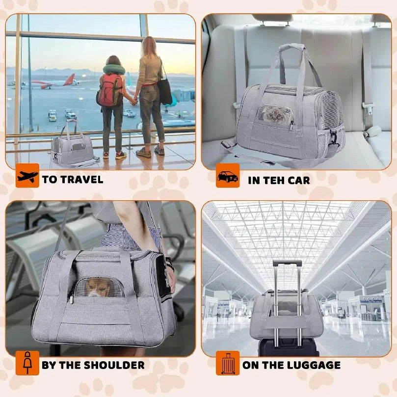 Soft-Sided Pet Carrier with Top Access & Shoulder Strap