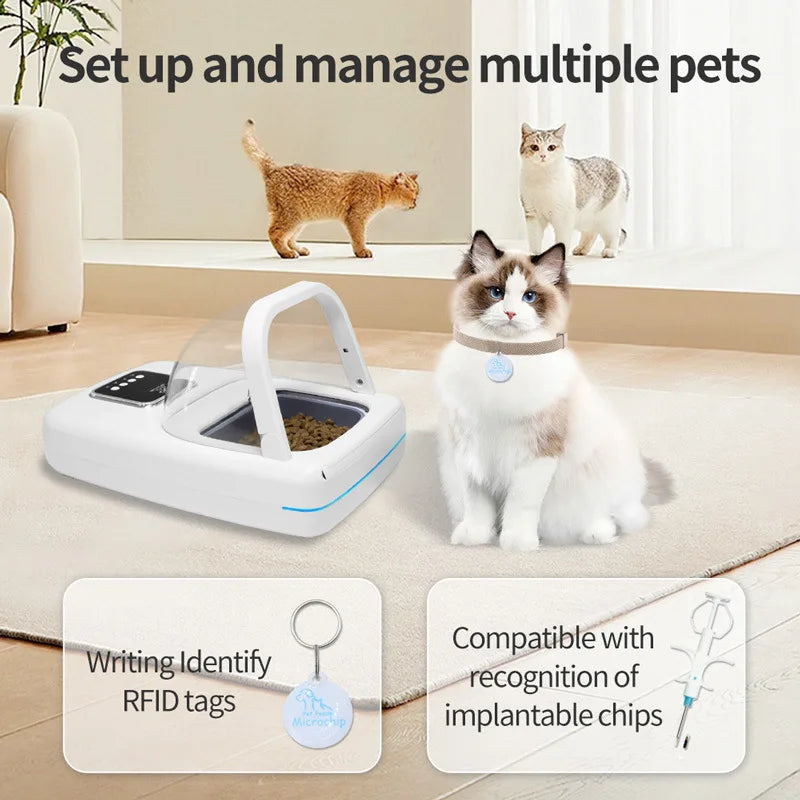 1.5L RFID Pet Feeder with Access-Control Lid