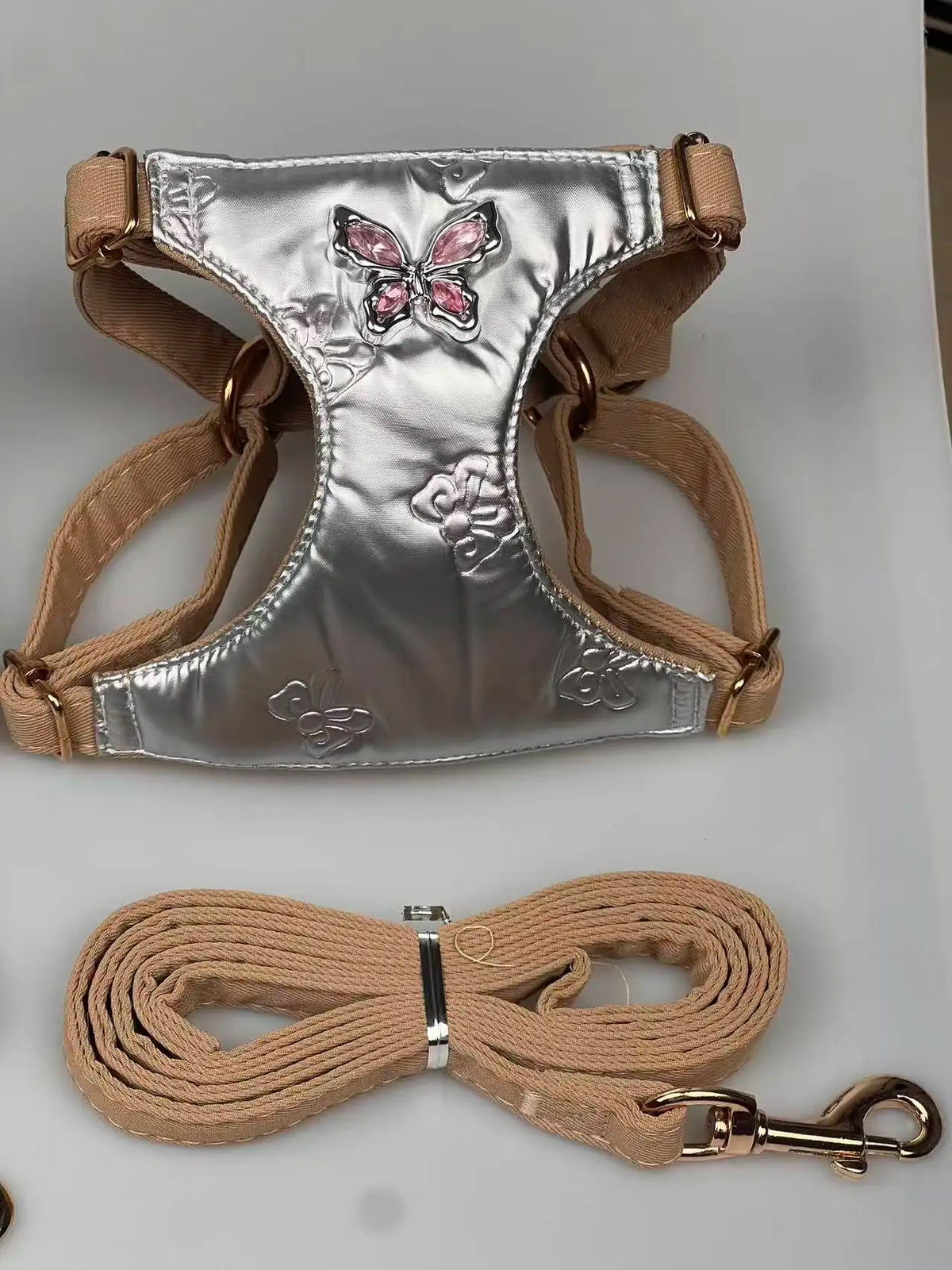 Butterfly-Gem Pet Harness & 1.2 m Leash Set