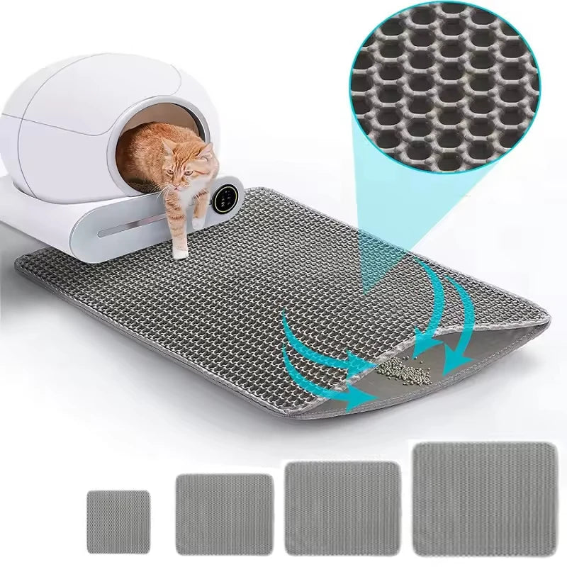 Double-Layer Honeycomb Cat Litter Mat