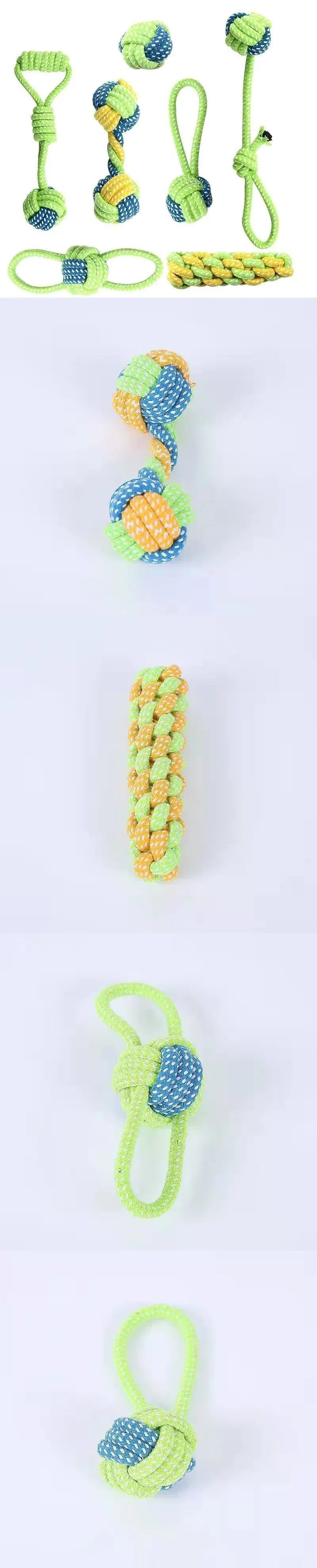 Knotted Rope Dog Toys, Individual & Multipack Options