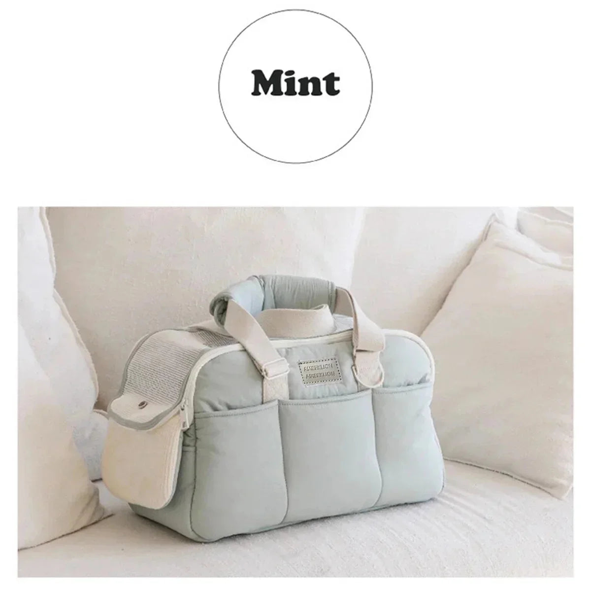 Cotton Pet Carrier Shoulder Bag for Cats & Small Dogs