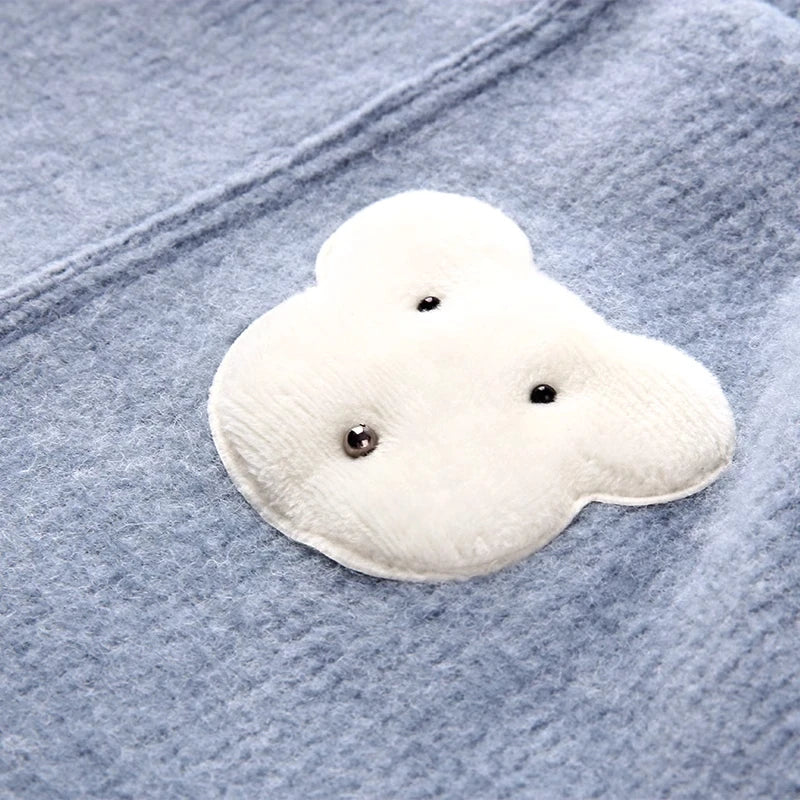 Plush-Lined Pet Jumpsuit with Snap Fastenings