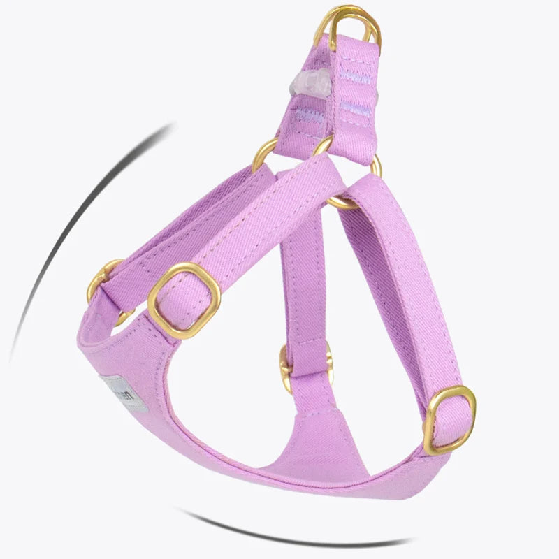 Suede-Look Pet Harness & Coordinating Leash Set