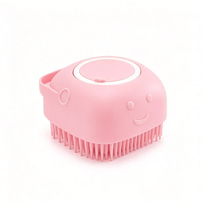 Pet Bathing Brush with Built-In Shampoo Dispenser