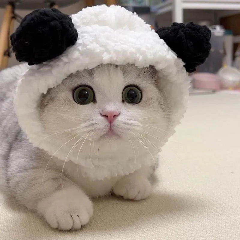 Plush Animal-Ear Pet Costume Hood