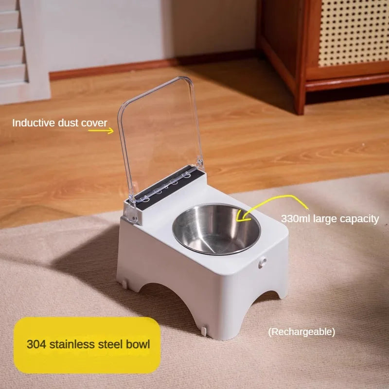 Sensor-Lid Pet Bowl, Ceramic or Stainless Steel