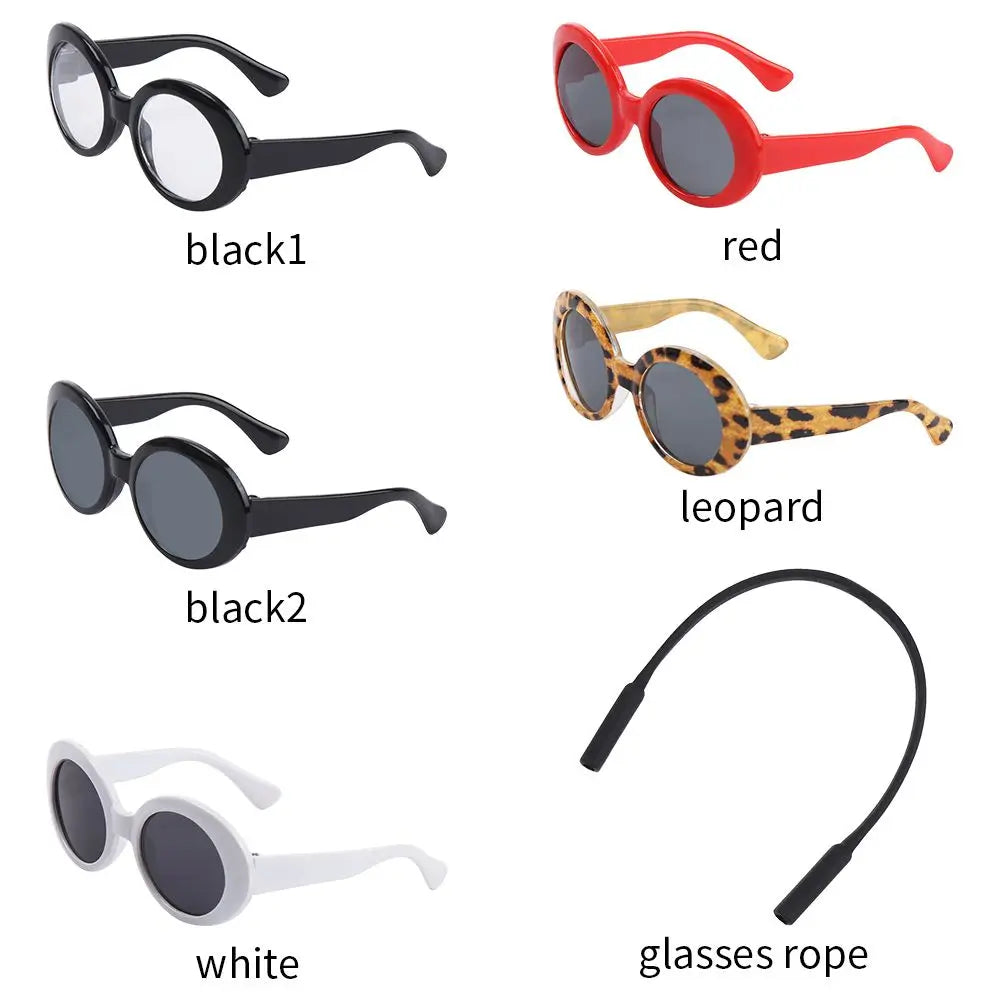 Round-Frame Pet Photo Glasses, Eyewear or Strap Option