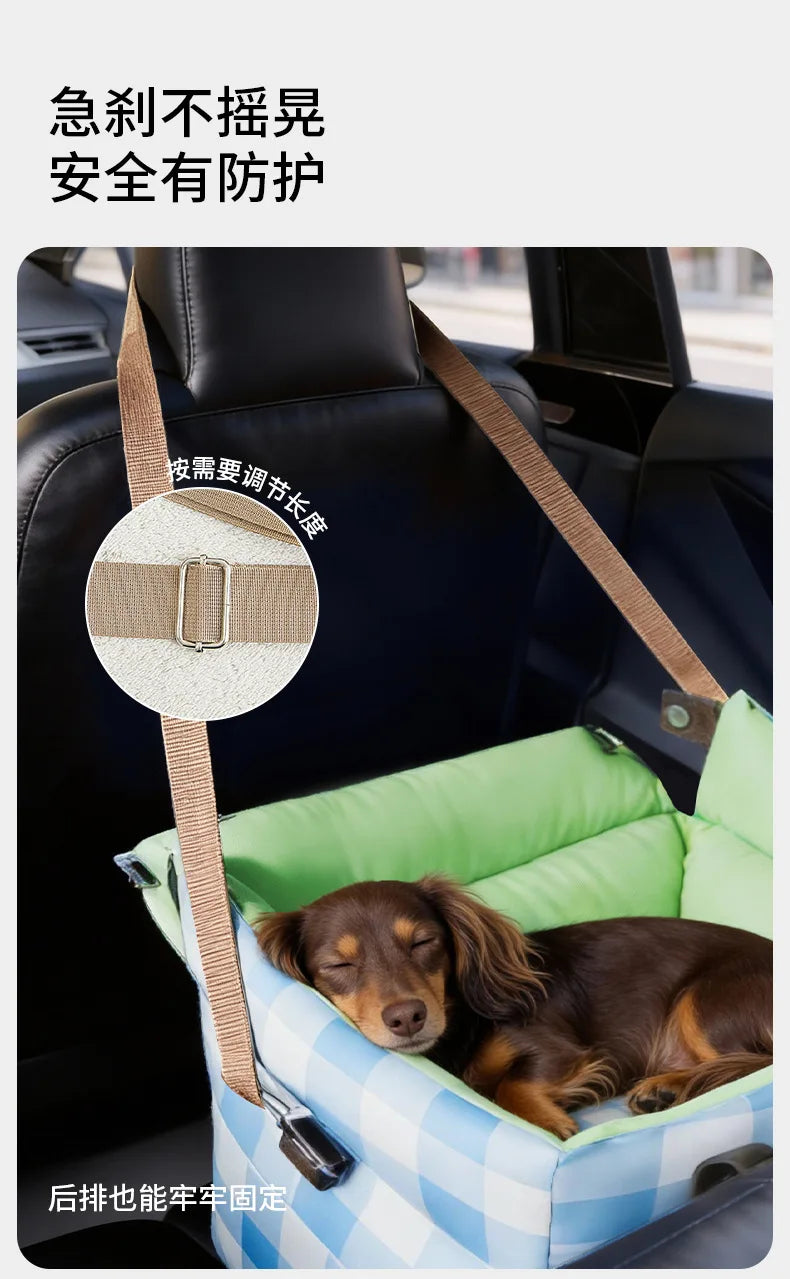 Pastel Pet Travel Bed with Carry Handles & Padded Sides