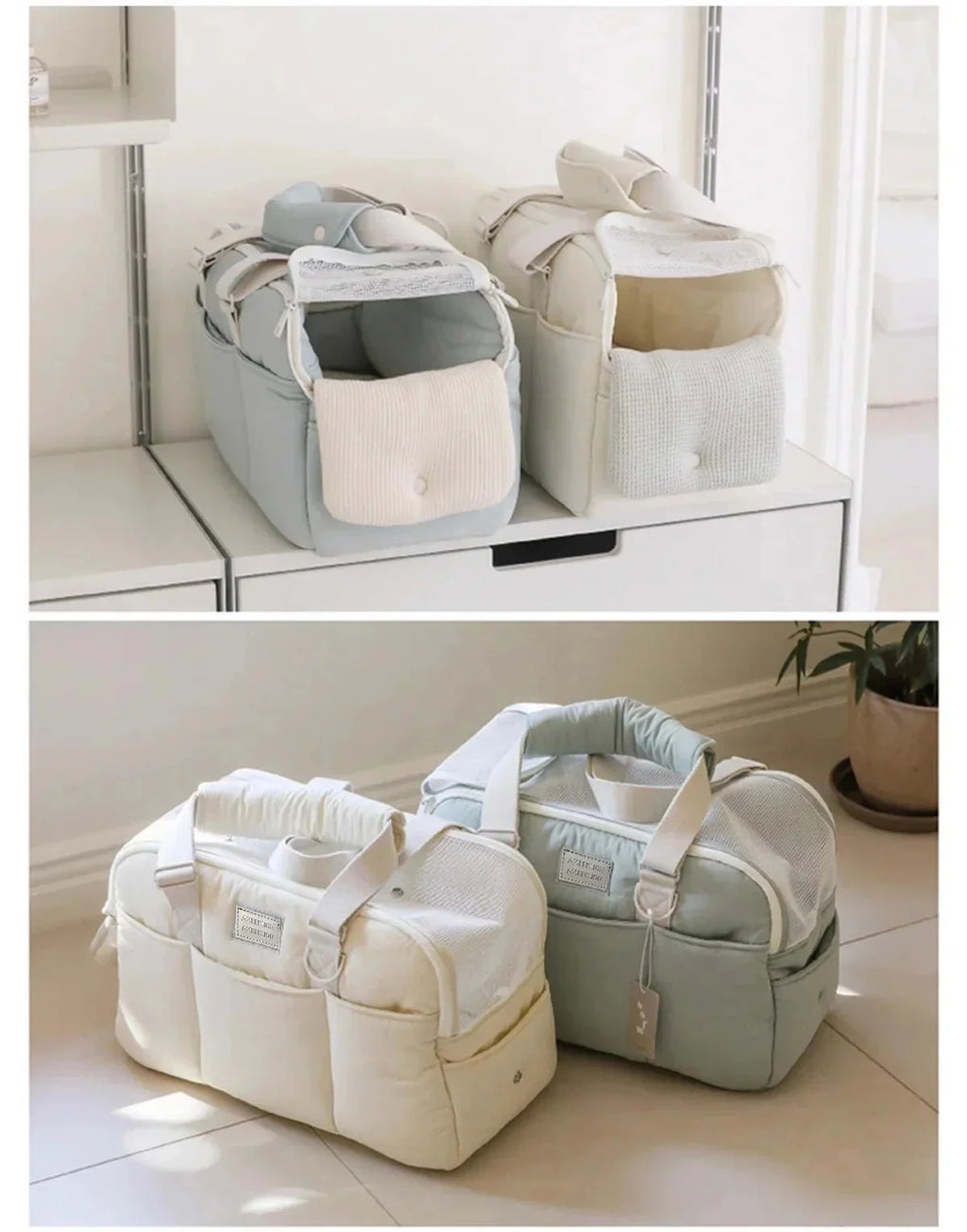 Cotton Pet Carrier Shoulder Bag for Cats & Small Dogs