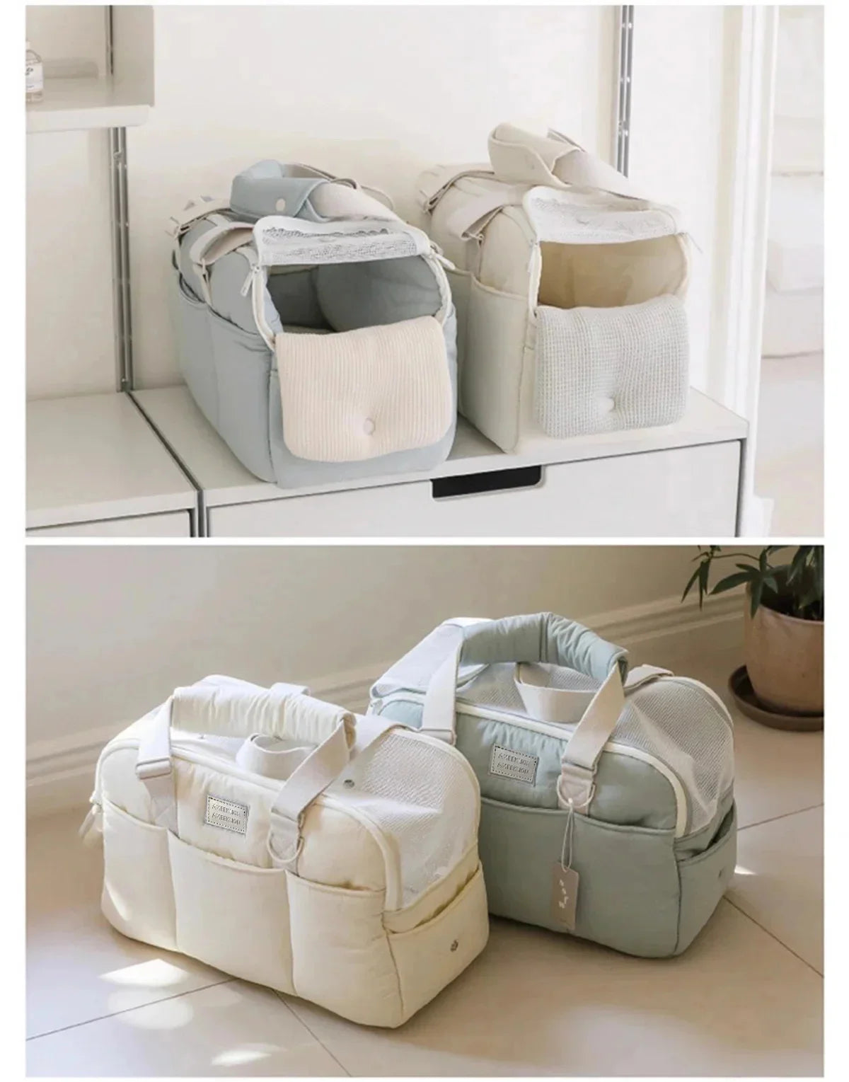 Cotton Pet Carrier Shoulder Bag for Cats & Small Dogs