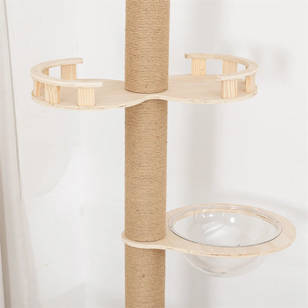 Adjustable Floor-to-Ceiling Cat Tower, 250–270 cm