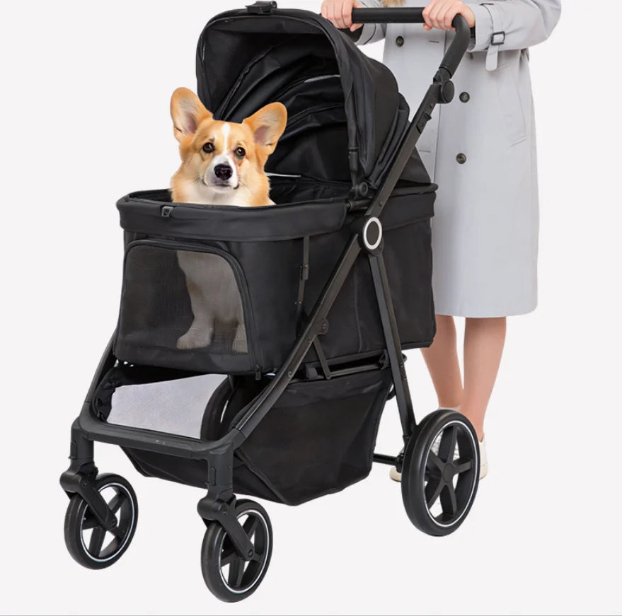Foldable Pet Stroller for Dogs & Cats